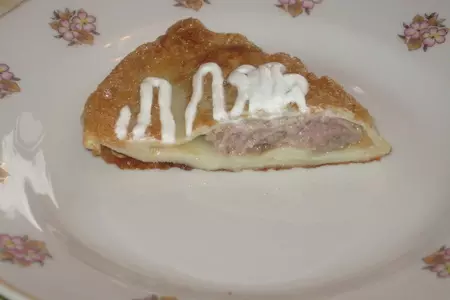 Блинчики с мясом или дальние родственники беляшей и чебуреков: шаг 3
