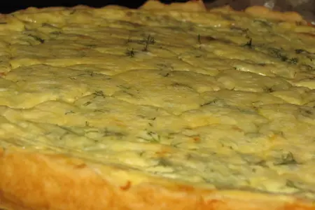 Киш с копчёными курицей и сыром.: шаг 4