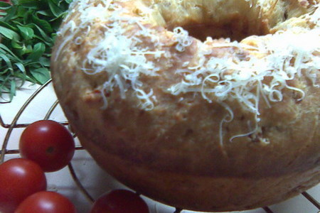Кекс закусочный на закваске с эстрагоном, фисташками, ветчиной и сыром: шаг 6