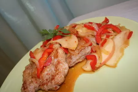 Божественная свинина с коньяком и яблоками: шаг 1