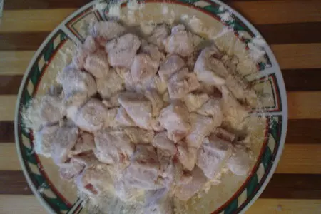Салат *золотая курица*: шаг 3