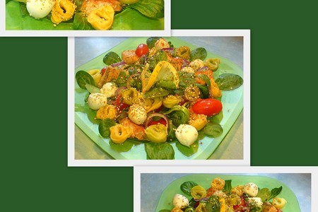 Салат  с тортеллини и рыбой (сытно, почти как обед): шаг 2