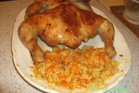 Жареный фазан (или курица) с рисом: шаг 4