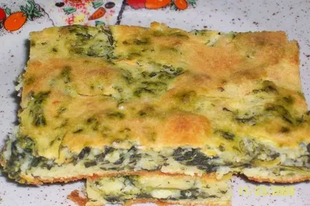 Пирог со шпинатом и кремом: шаг 8