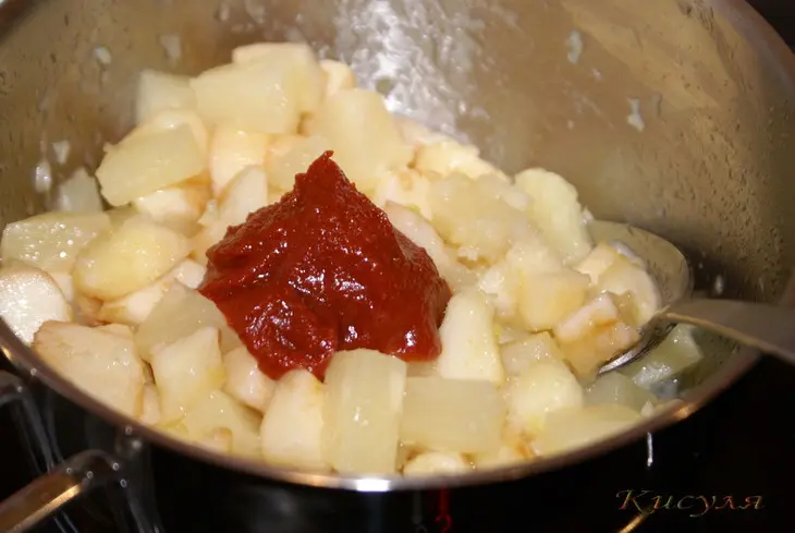 Рыба под фруктовым соусом: шаг 4
