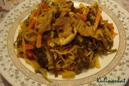 Свинина с морской капустой: шаг 6