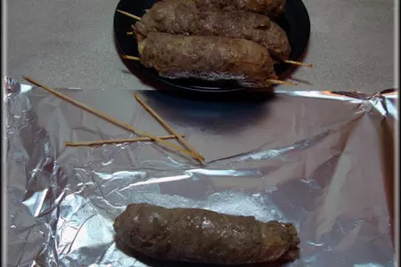 Мясные роллы в сидровом соусе.: шаг 11