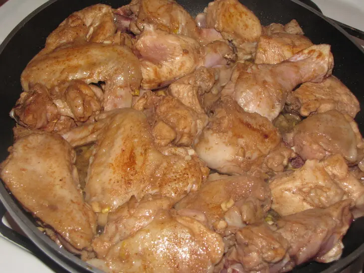 Цыплёнок с шампиньонами, почти по-французски.: шаг 4