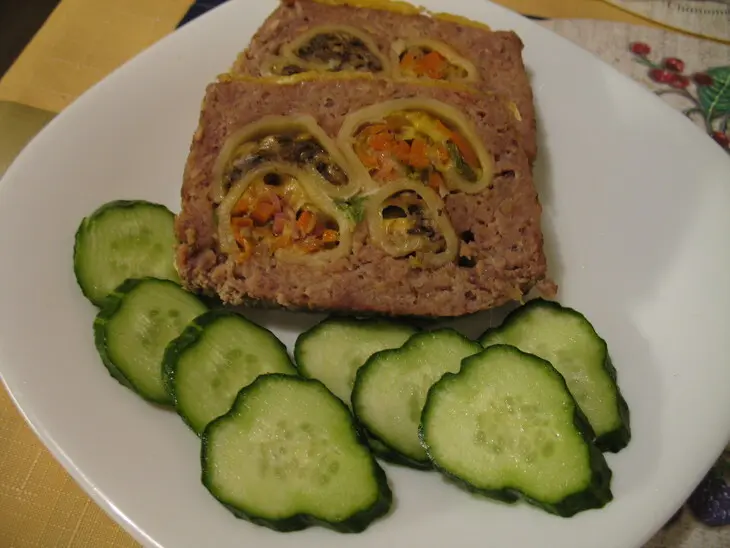 Мясной рулет с фаршированными ракушками conchiglie: шаг 9