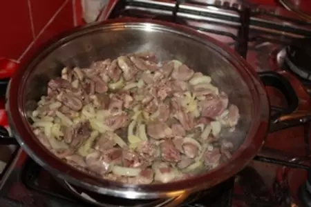Паста с куриным сердцем: шаг 3