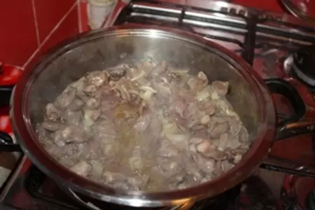 Паста с куриным сердцем: шаг 4