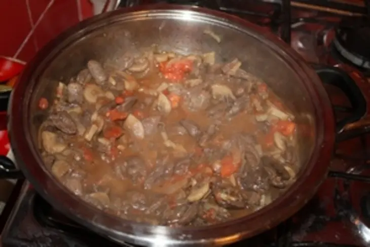 Паста с куриным сердцем: шаг 7
