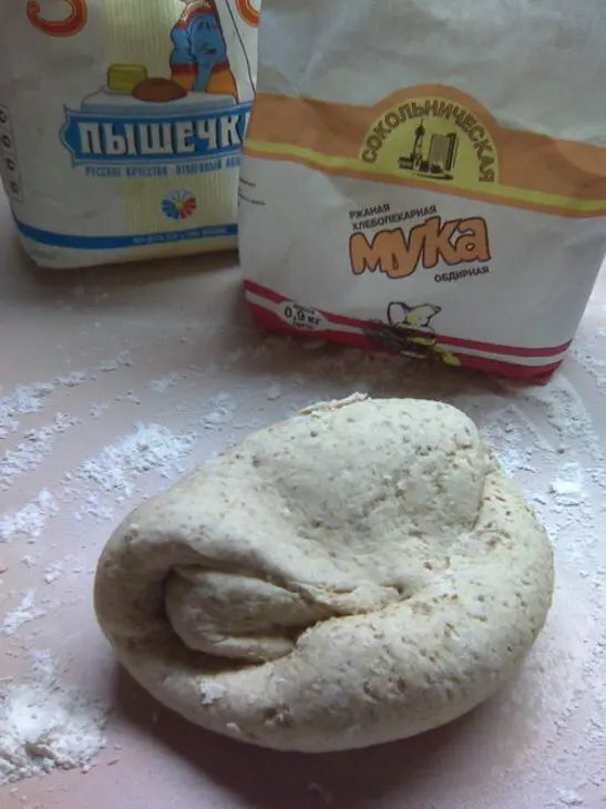 Багет «неделька» на закваске: шаг 2