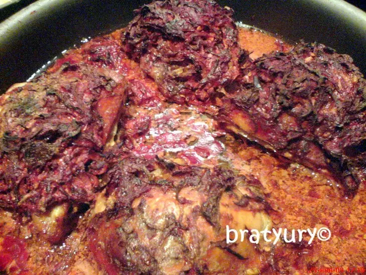 Красная курица, она же "purple chicken" - рецепт для моего друга elitna: шаг 5