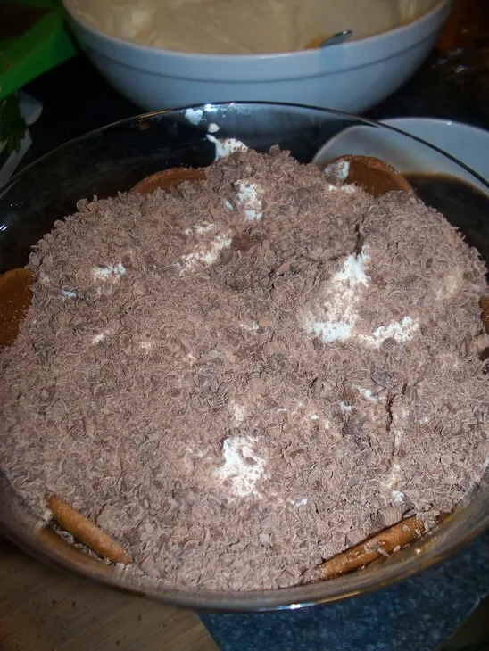 Tiramisu bowl .  десерт тирамису в вазе: шаг 5