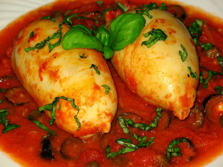 Фаршированные тушки кальмаров с овощами (calamari ripieni di verdure): шаг 2