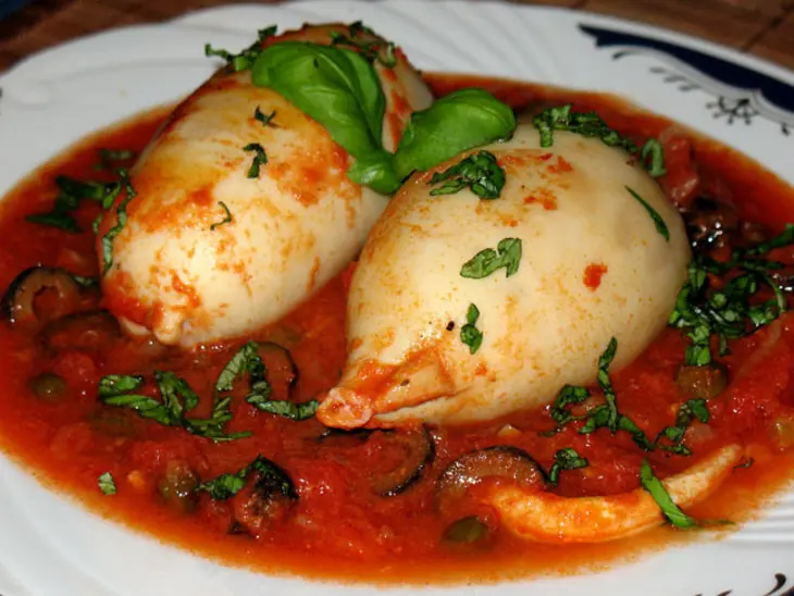 Фаршированные тушки кальмаров с овощами (calamari ripieni di verdure): шаг 3