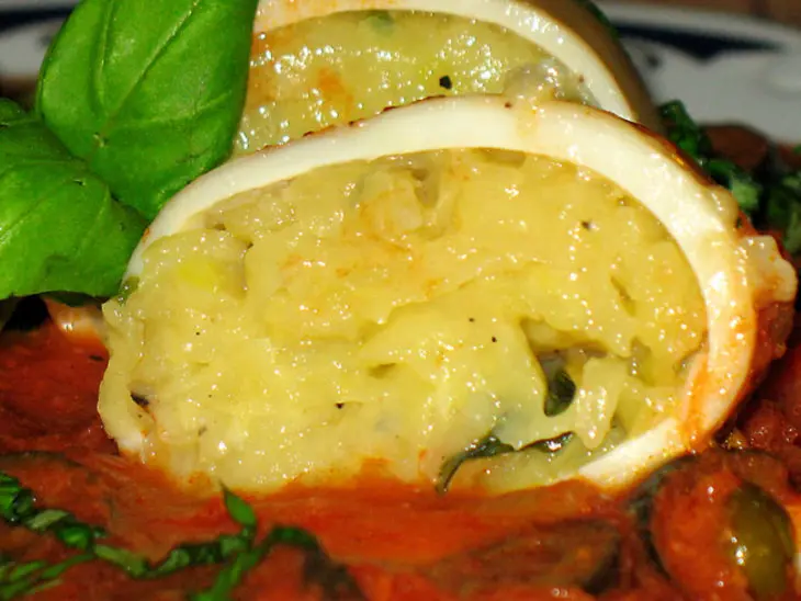 Фаршированные тушки кальмаров с овощами (calamari ripieni di verdure): шаг 4
