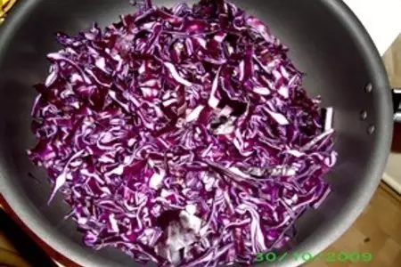 "синяя птица" (окорочка утки с красной капустой): шаг 3