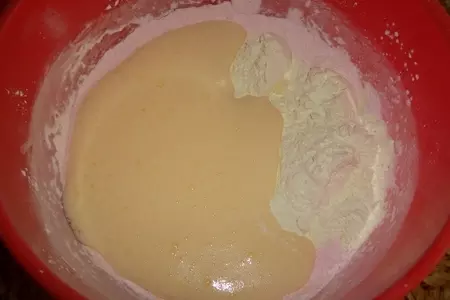 Пирог из киселя: шаг 2
