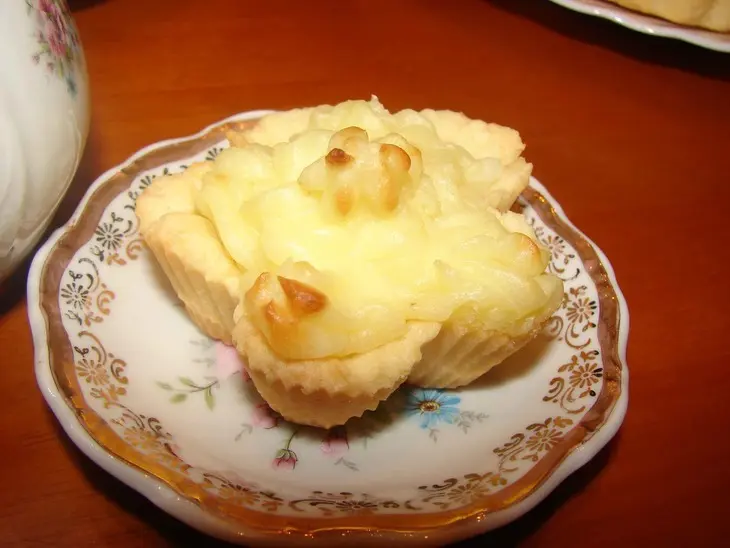 Корзиночки с вкусным  ванильным кремом: шаг 4