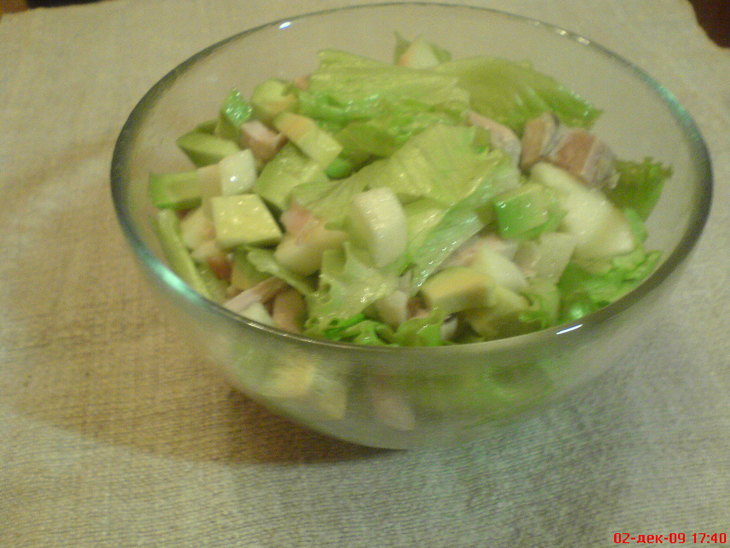Куриный салат с авокадо и яблоком: шаг 5