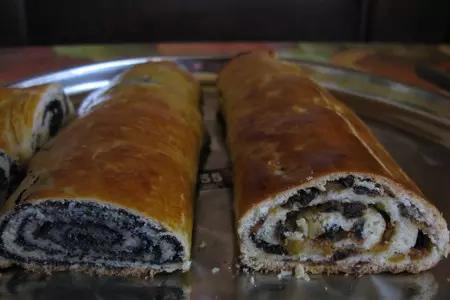 Рулеты из быстрого теста с очень вкусными начиками: шаг 9