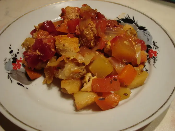 Овощное рагу с мясом (ни капли масла!): шаг 2