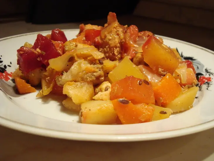 Овощное рагу с мясом (ни капли масла!): шаг 3
