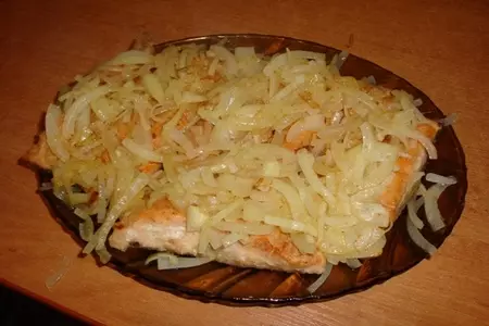 Кета под овощами: шаг 4