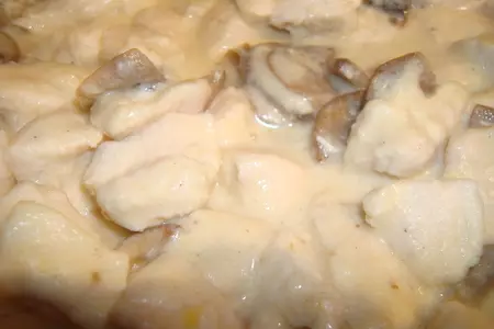 Куриное филе с грибами и сырным соусом: шаг 2