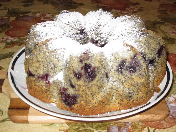 Кекс с черникой и маком: шаг 6