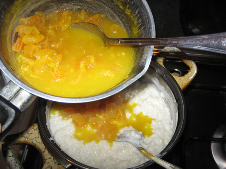 Рисовая каша с курагой и апельсиновым соком: шаг 5