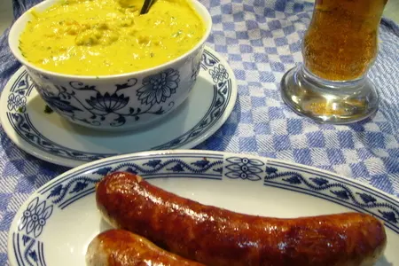 Senfwürschtl ( яблочно-горчичный соус-дип к жареным колбаскам): шаг 4