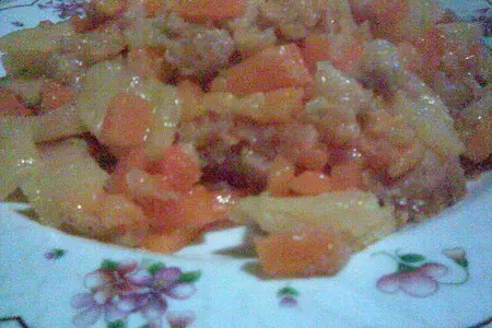 Тыква, запеченная с ананасом и курагой.: шаг 8