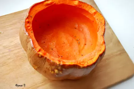 "тыквандю" - сырное фондю в тыкве с хрустящими палочками: шаг 7