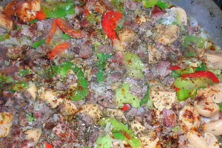 Спиральки с говядиной, грибами и соусом маринара(упрощенным): шаг 2