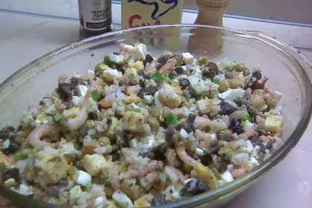 Запеканка с горбушей, рисом, креветками и…. ещё много с чем!: шаг 3
