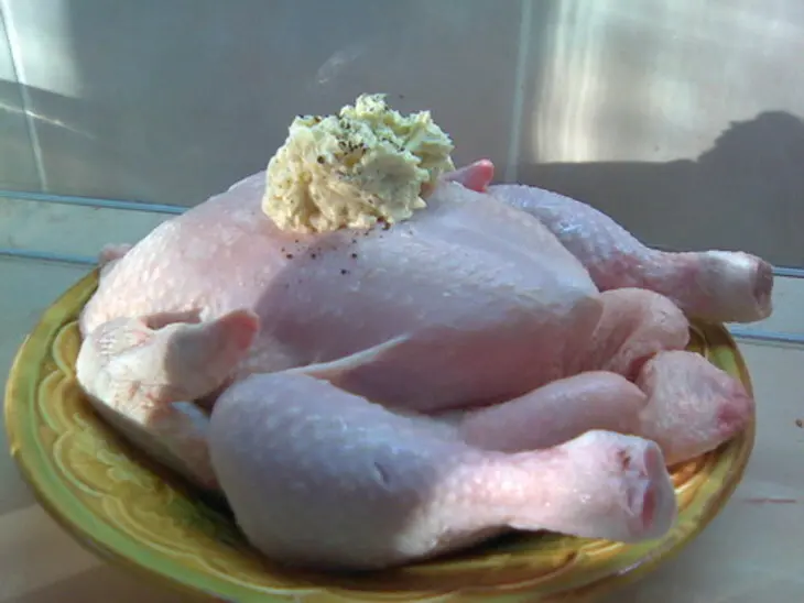 Кукурузно-печеночная начинка для курицы (или индейки) на рождество. фаршированная курица серия №2.: шаг 1