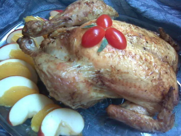 Кукурузно-печеночная начинка для курицы (или индейки) на рождество. фаршированная курица серия №2.: шаг 8