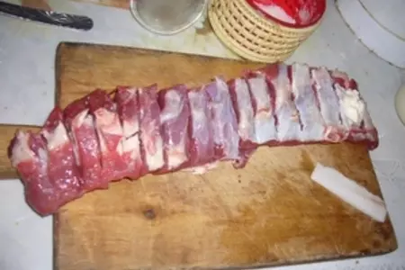 Ребрышки запеченые с грибами и сыром: шаг 1