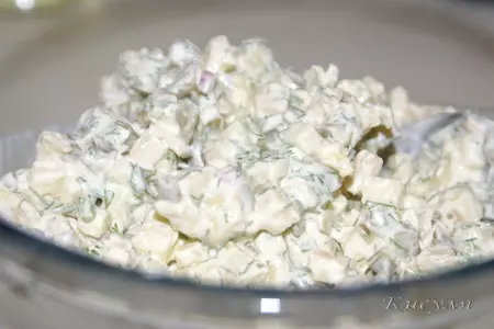 Хрустящие картофельные корзиночки с селёдкой: шаг 5