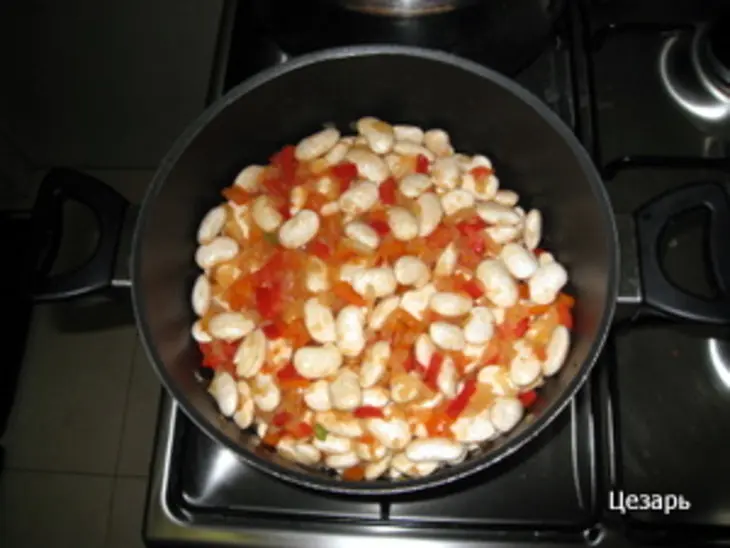 Фасоль белая с овощами: шаг 6