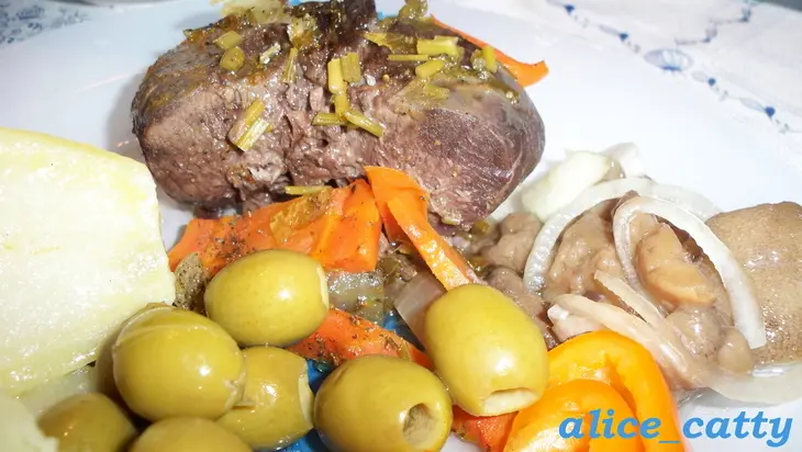 Пряный заяц в духовке с овощами: шаг 7
