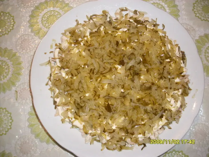 Салат "лиса": шаг 3