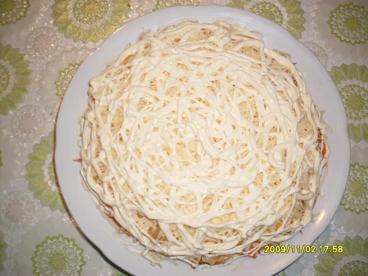 Салат "лиса": шаг 7