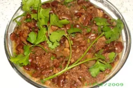 Фасоль с айвой и орехами: шаг 6