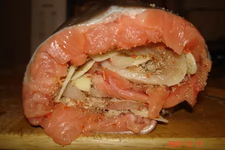 Рыбный рулет из горбуши и скумбрии: шаг 4