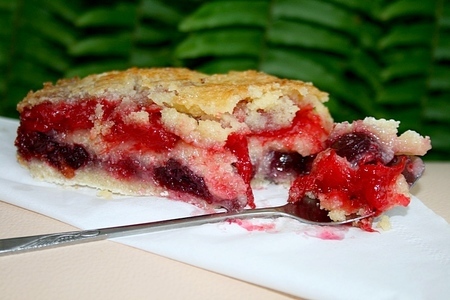 Насыпной пирог с ягодами: шаг 1