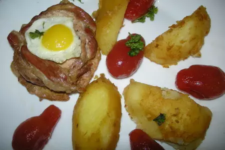 Мясные медальоны с перепелиными яйцами: шаг 5